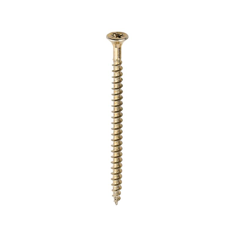 TIMCO Solo Chipboard & Woodscrews - PZ - Double Countersunk - Yellow - 5.0 x 80 - 200 Pieces Box