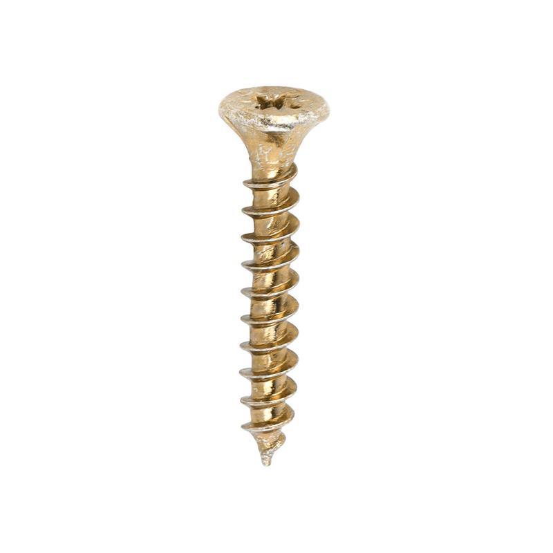 TIMCO Velocity Premium Multi-Use Screws - PZ - Double Countersunk - Yellow - 3.0 x 20 - 200 Pieces Box