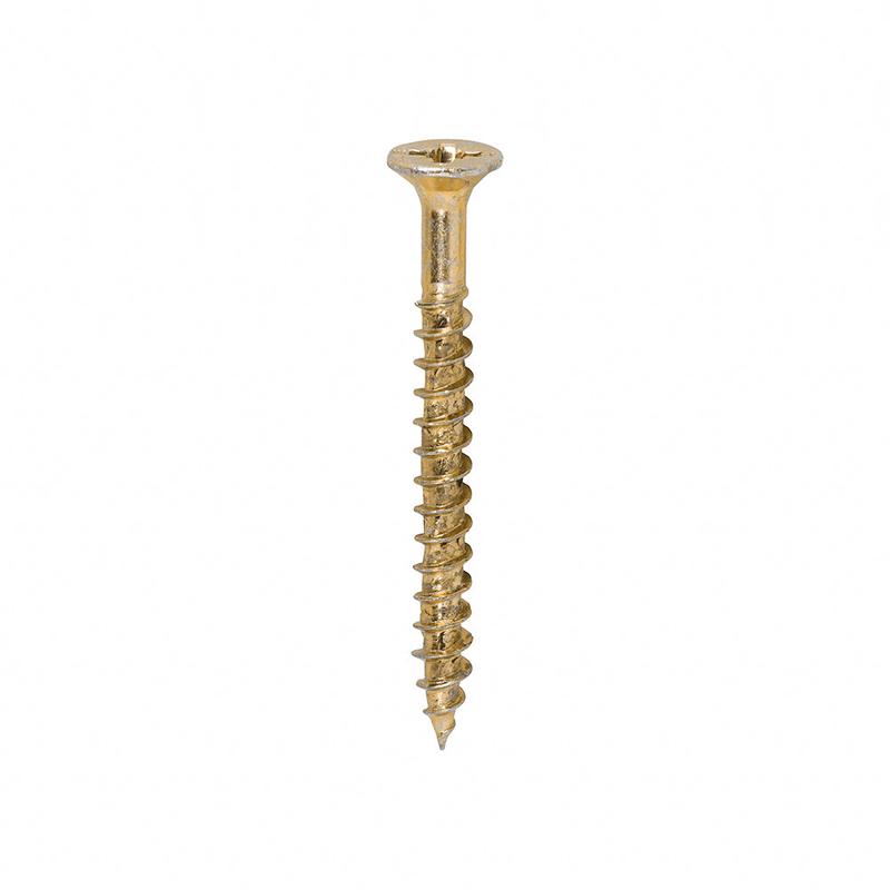 TIMCO Velocity Premium Multi-Use Screws - PZ - Double Countersunk - Yellow - 4.0 x 40 - 1200 Pieces Tub