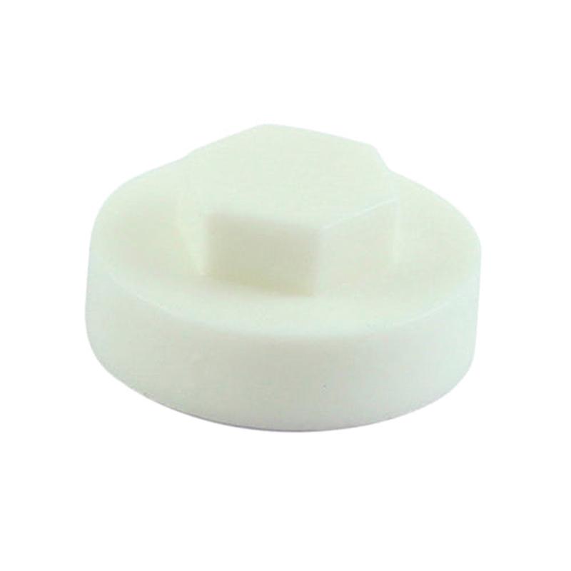 TIMCO Hex Head Cover Caps - Pure White - 19mm - 1000 Pieces Bag