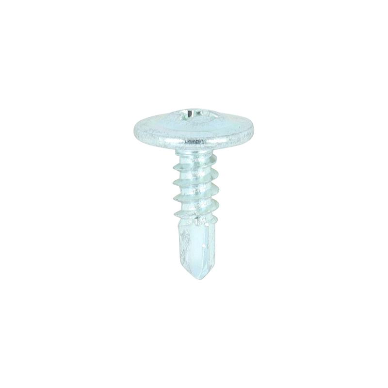 TIMCO Metal Construction Sheet & Framing Screws - PH - Wafer - Self-Drilling - Zinc - 8 x 9/16 - 1000 Pieces Box