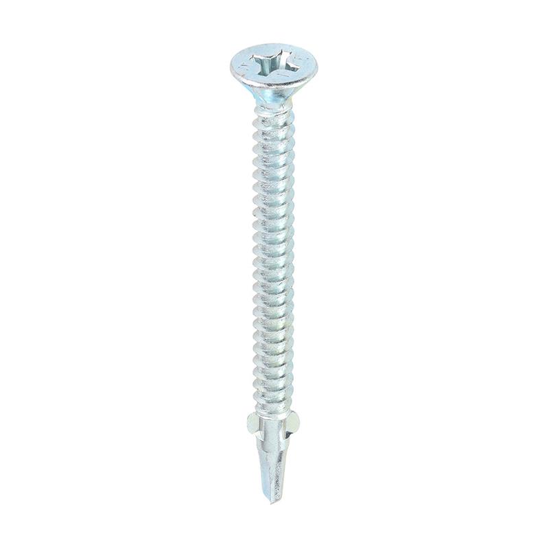 TIMCO Metal Construction Timber to Light Section Screws - Countersunk - Wing-Tip - Self-Drilling - Zinc - 5.5 x 65 - 200 Pieces Box