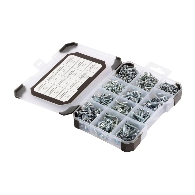 TIMCO Mixed Tray - Self-Tapping Screws  Zinc - 475pcs - 475 Pieces Tray