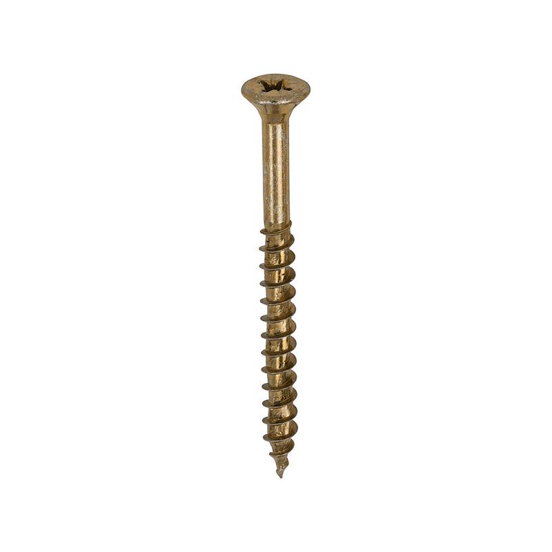TIMCO Velocity Premium Multi-Use Screws - PZ - Double Countersunk - Yellow - 5.0 x 60 - 400 Pieces Tub