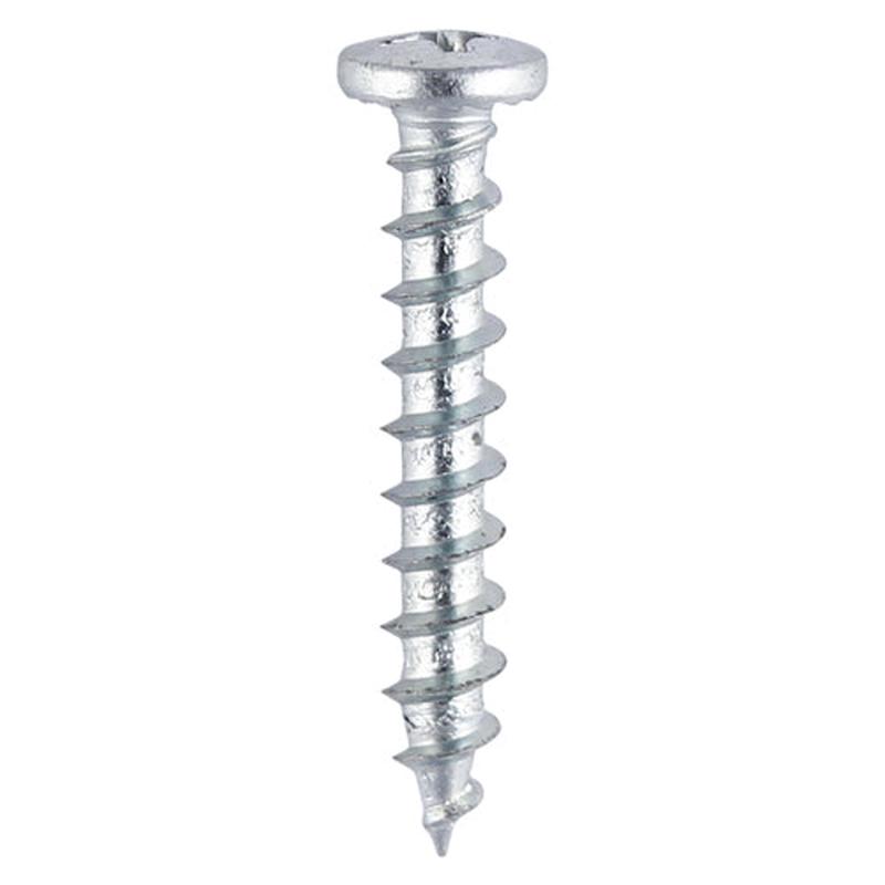 TIMCO Window Fabrication Screws - Friction Stay - Shallow Pan with Serrations - PH - Single Thread - Gimlet Point - Zinc - 4.8 x 30 - 1000 Pieces Box