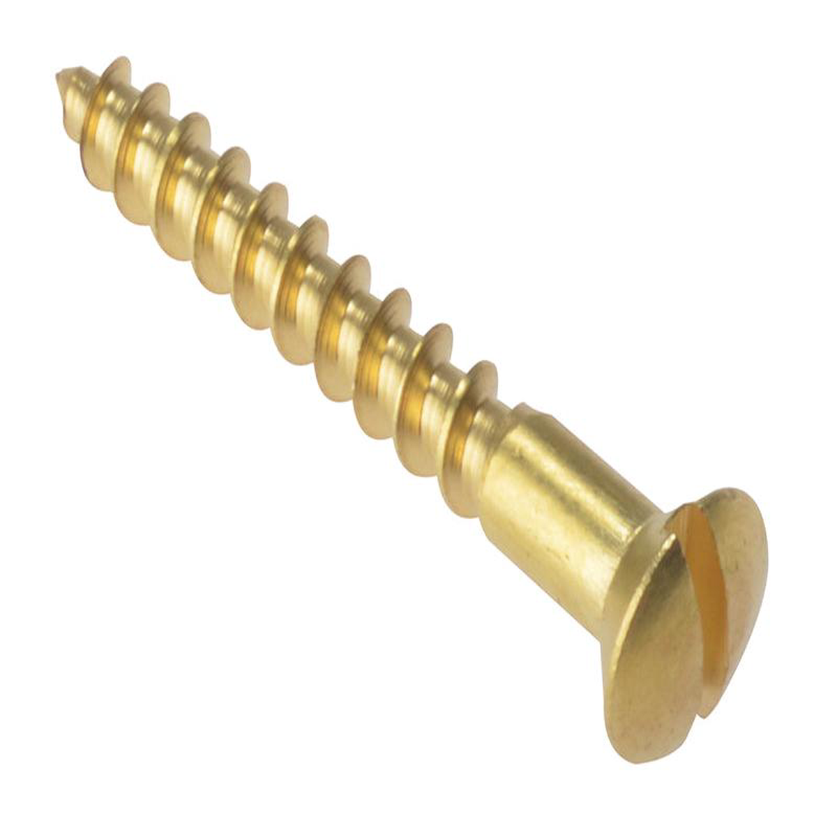 Wood Screw Slotted Raised Head ST Solid Brass 112in x 8 Box 200