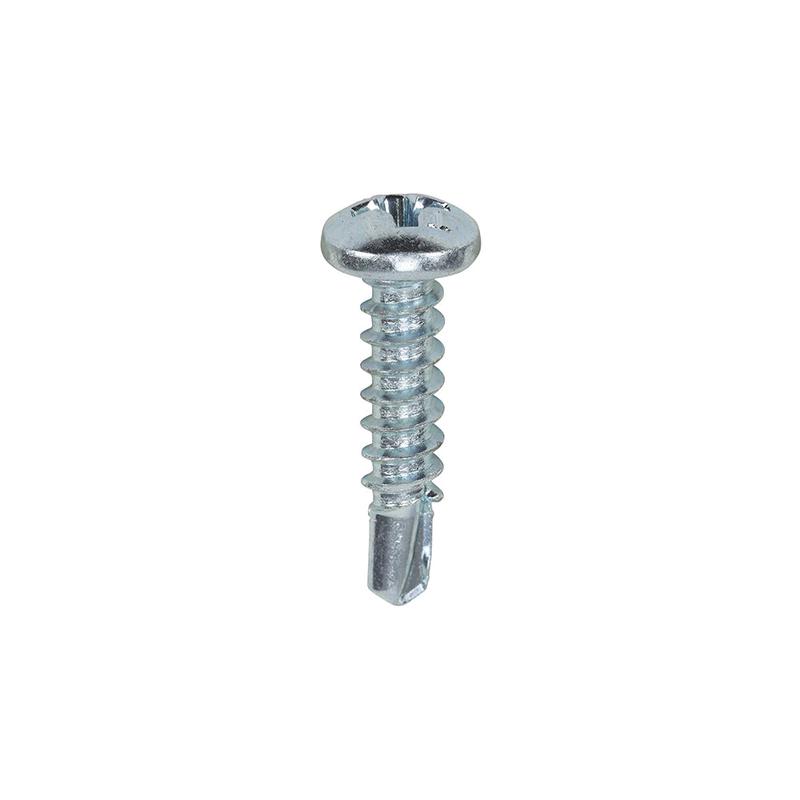TIMCO Metal Construction Sheet & Stud Screws - PH - Pan - Self-Drilling - Zinc - 6 x 5/8 - 1000 Pieces Box