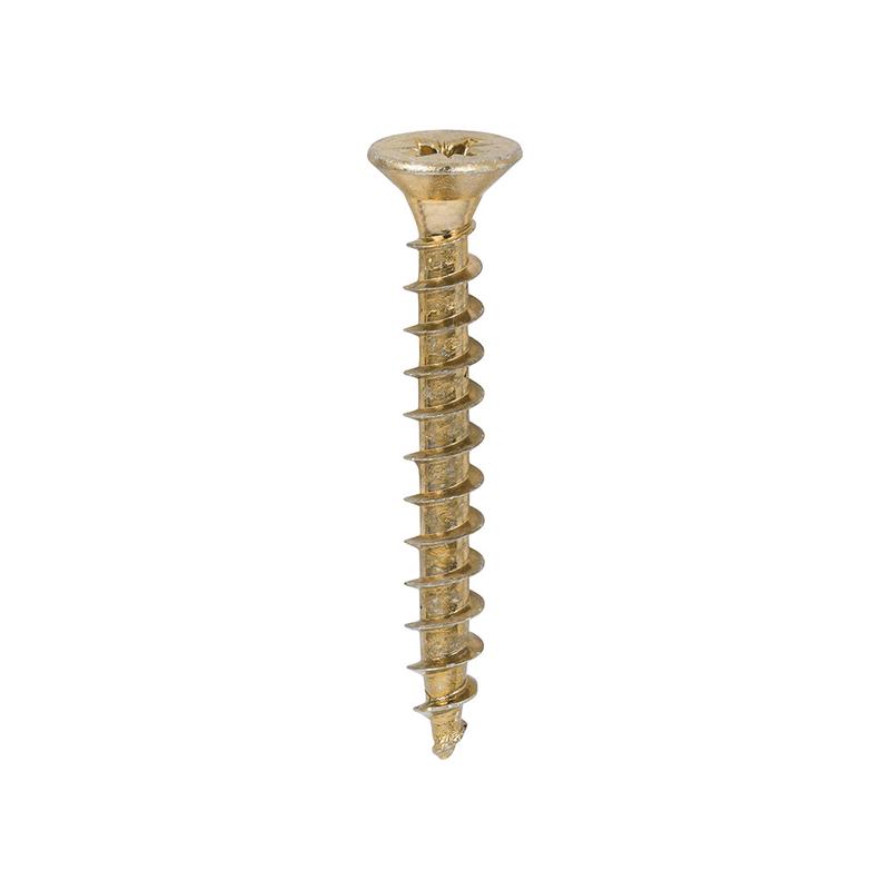 TIMCO Solo Chipboard & Woodscrews - PZ - Double Countersunk - Yellow - 5.0 x 40 - 200 Pieces Box