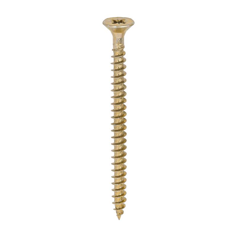 TIMCO Solo Chipboard & Woodscrews - PZ - Double Countersunk - Yellow - 6.0 x 80 - 200 Pieces Box