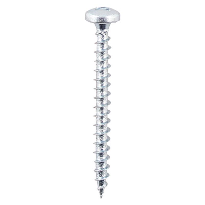 TIMCO Solo Chipboard & Woodscrews - SQ - Pan - Zinc - 4.0 x 20 - 200 Pieces Box