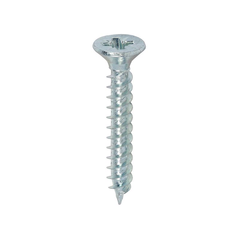 TIMCO Twin-Threaded Woodscrews - PZ - Double Countersunk - Zinc - 7 x 1 - 200 Pieces Box