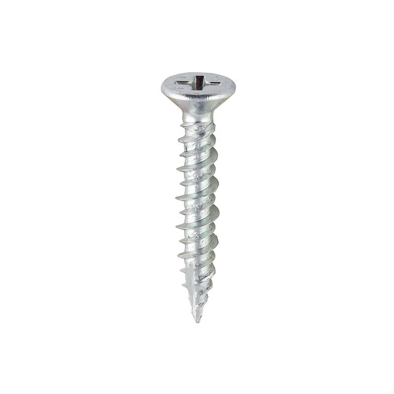 TIMCO Window Fabrication Screws - Countersunk - PH - High-Low Thread - Slash Point - Zinc - 4.3 x 25 - 1000 Pieces Box