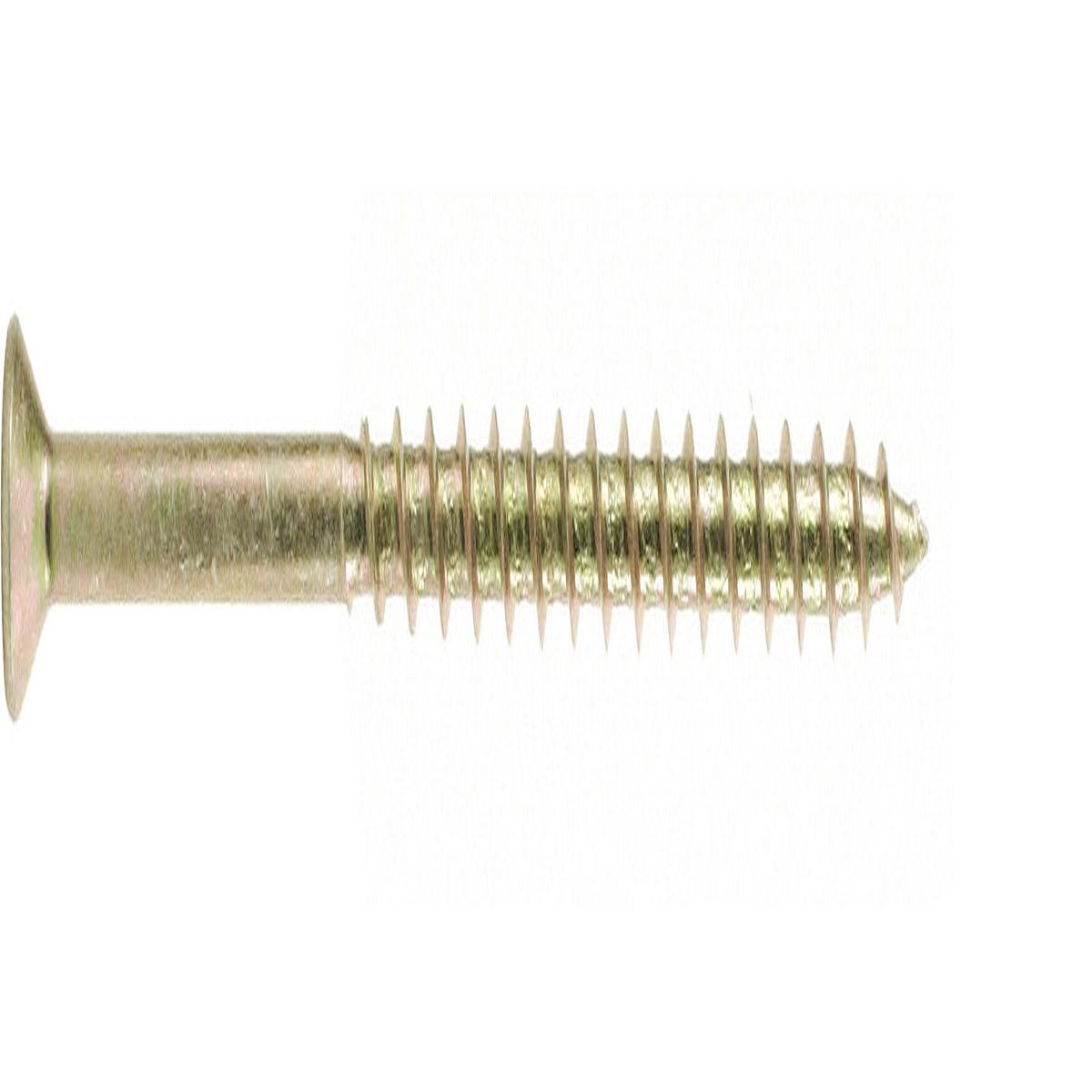 Tool Nut #8 x 3" Square Drive Yellow Zinc Cabinet / Furniture Screws, 100-Pack