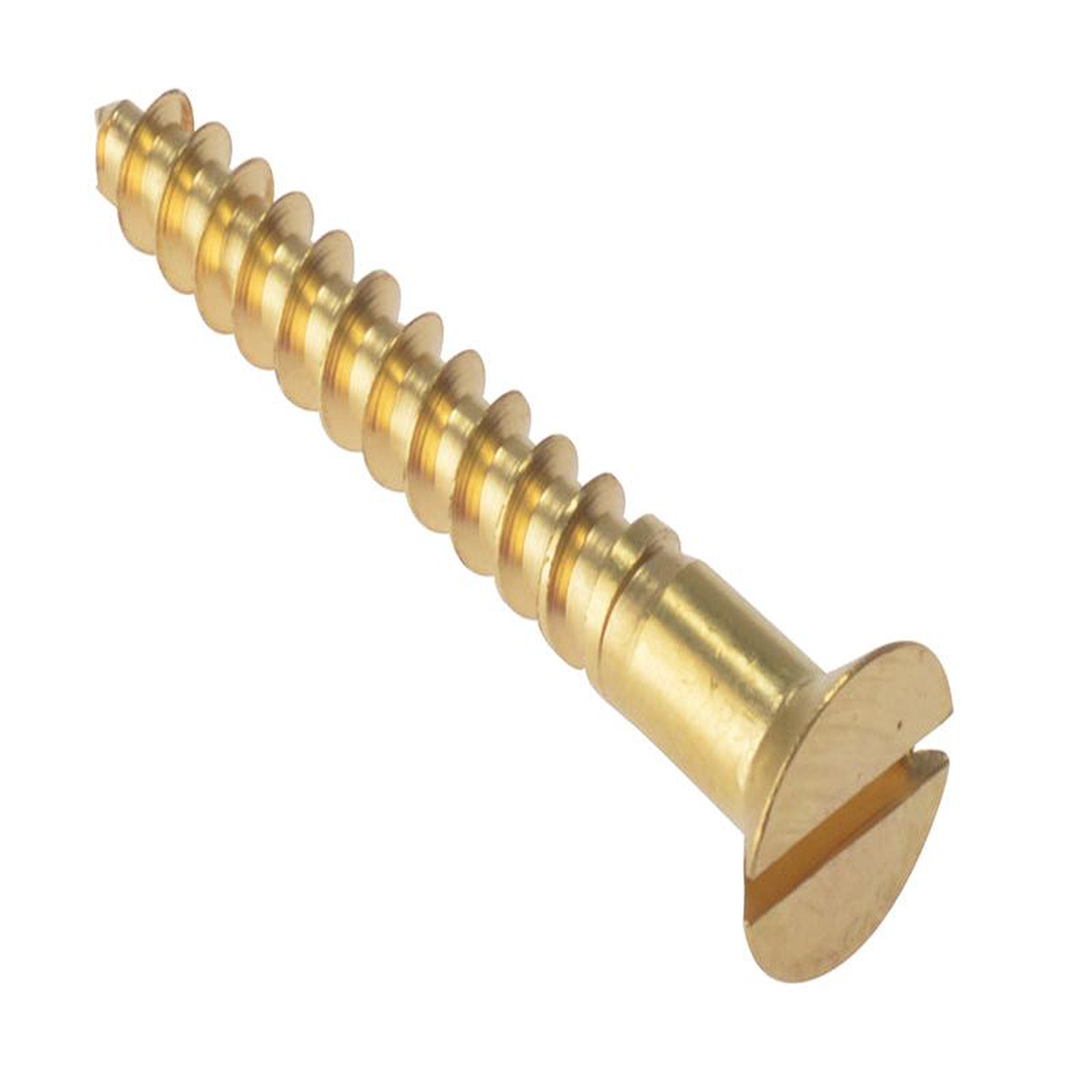 Wood Screw Slotted CSK Solid Brass 134in x 8 Box 200