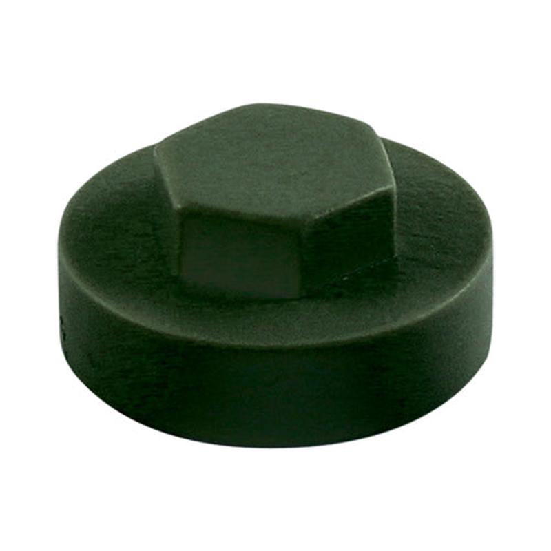 TIMCO Hex Head Cover Caps - Juniper Green - 16mm - 1000 Pieces Bag