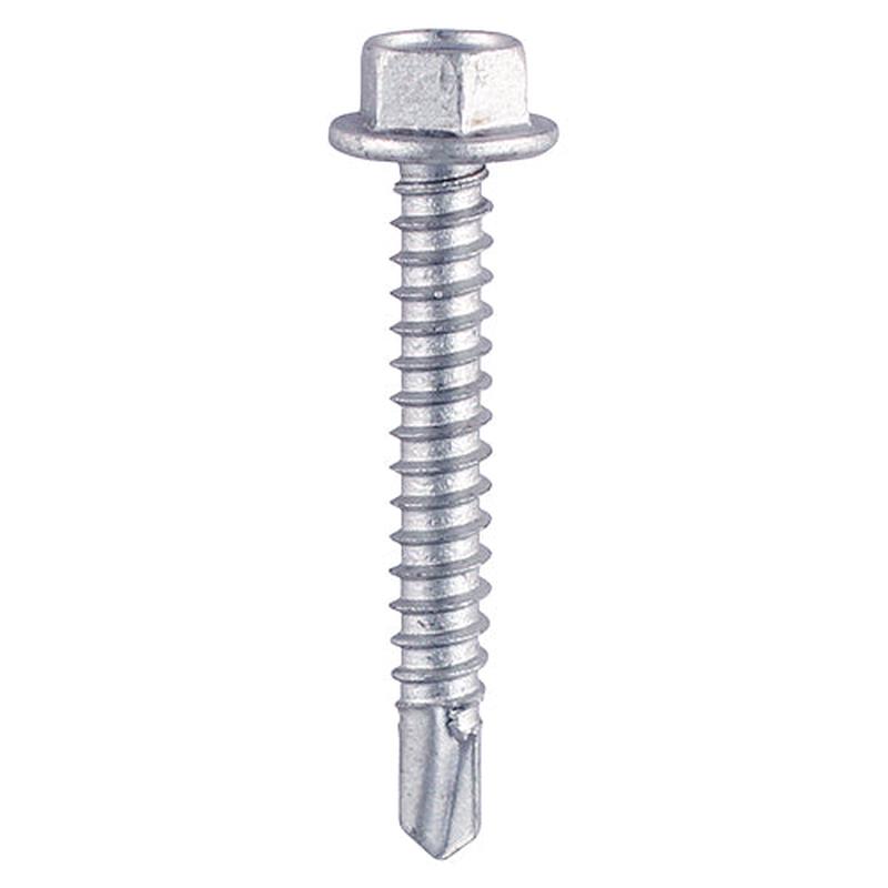 TIMCO Metal Construction Light Section Screws - Hex - Self-Drilling - Zinc - 8 x 1/2 - 1000 Pieces Box