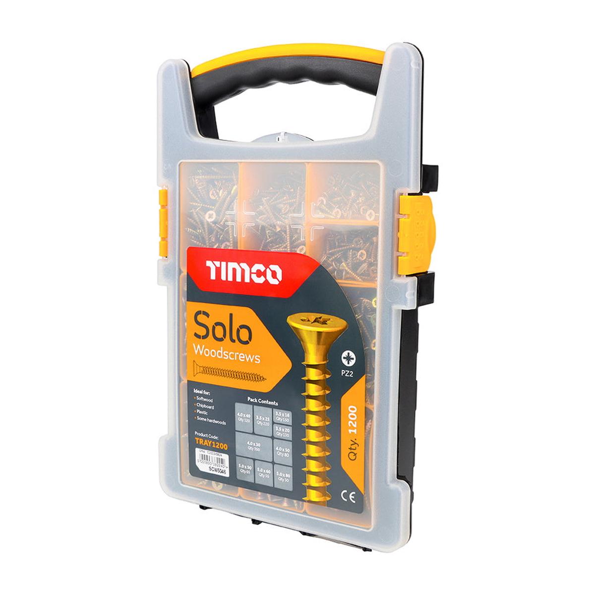 Timco TRAY1200 Solo Chipboard & Woodscrews - Pack of 1200