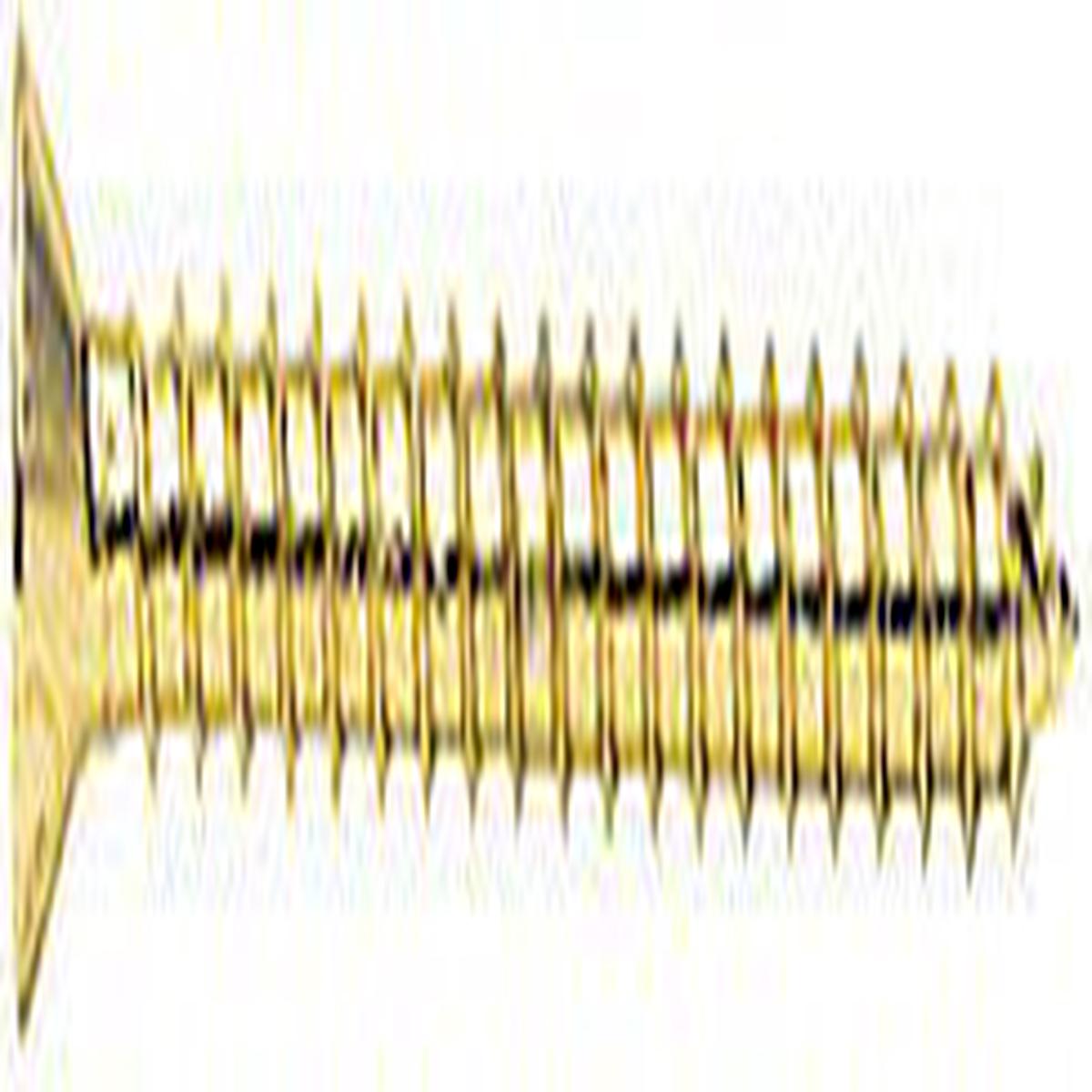 10 x 2" Wall Mounting Flat Head Phillips Sheet Metal Screws - Satin Brass