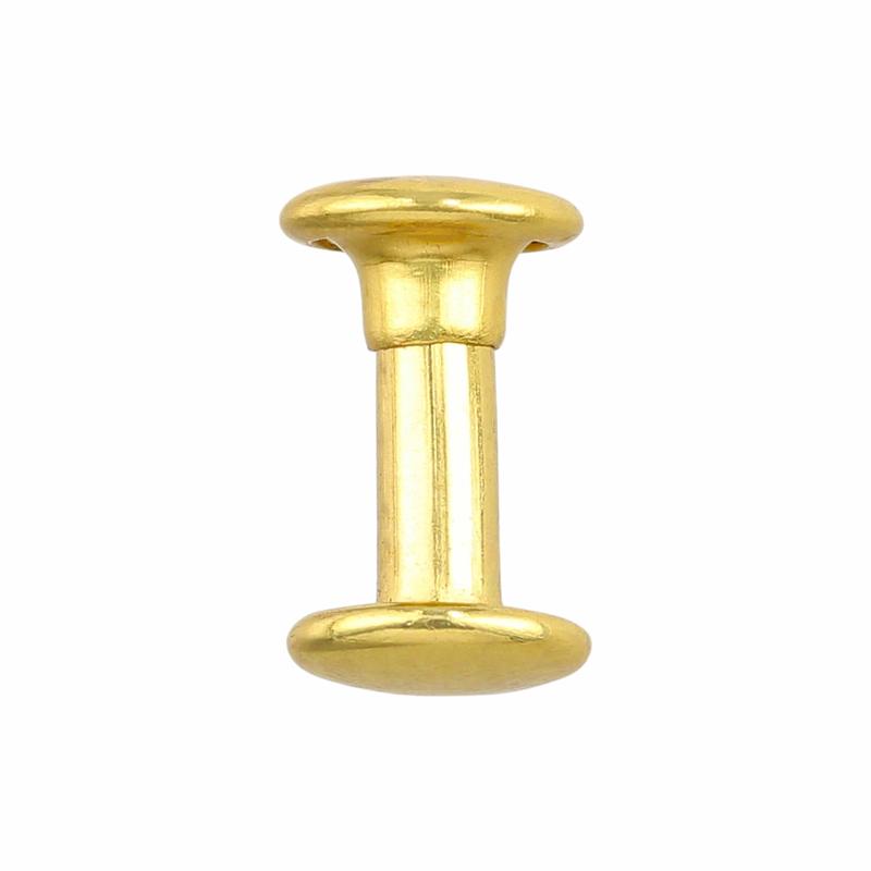 10mm Gold, Double Cap Jiffy Rivet, Iron - PK100