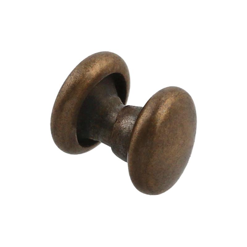 4mm Antique Brass, Double Capped Rivet, Iron - PK100