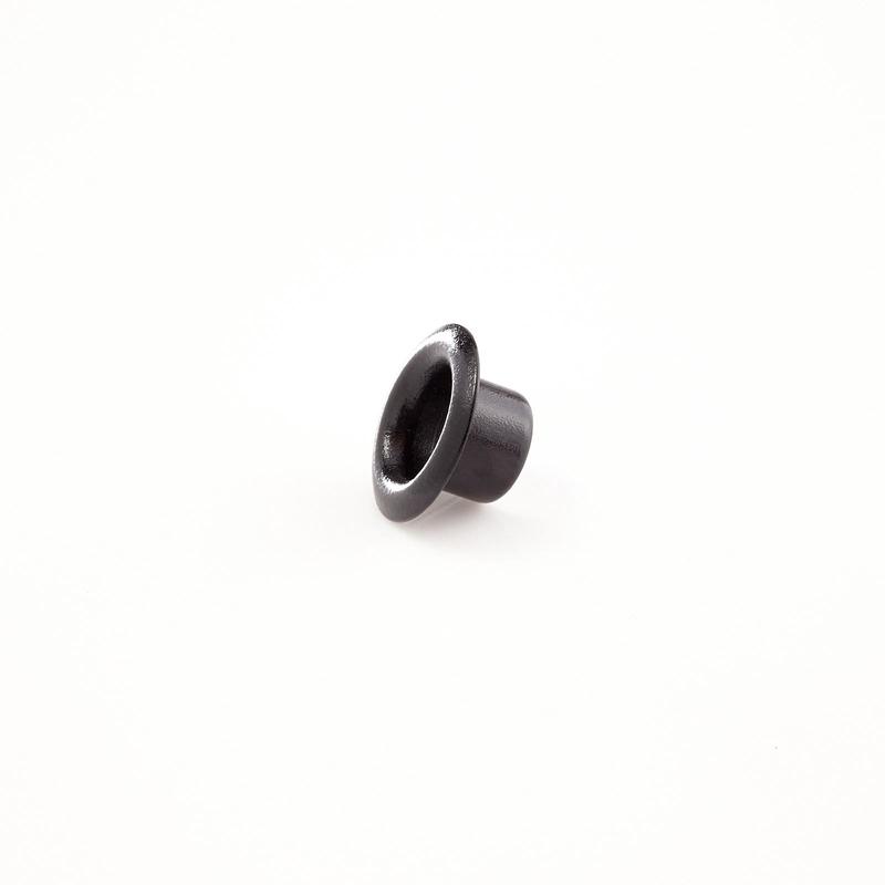 6.7mm Black, Eyelet, Steel - 24 pk