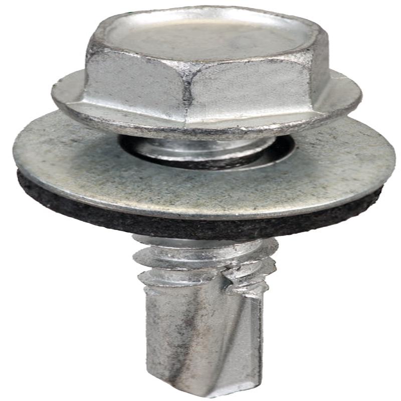 Acorn International SW-MM141G250 Screw, #14 Thread, Hex Drive, Self-Drilling, Self-Tapping Point, Galvanized Steel