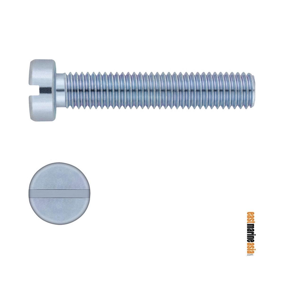 Stainless Steel 316 Machine Screw Slot Pan Head (DIN 84) - M6 x 25 mm | Pack of 5 | Pack (112066)