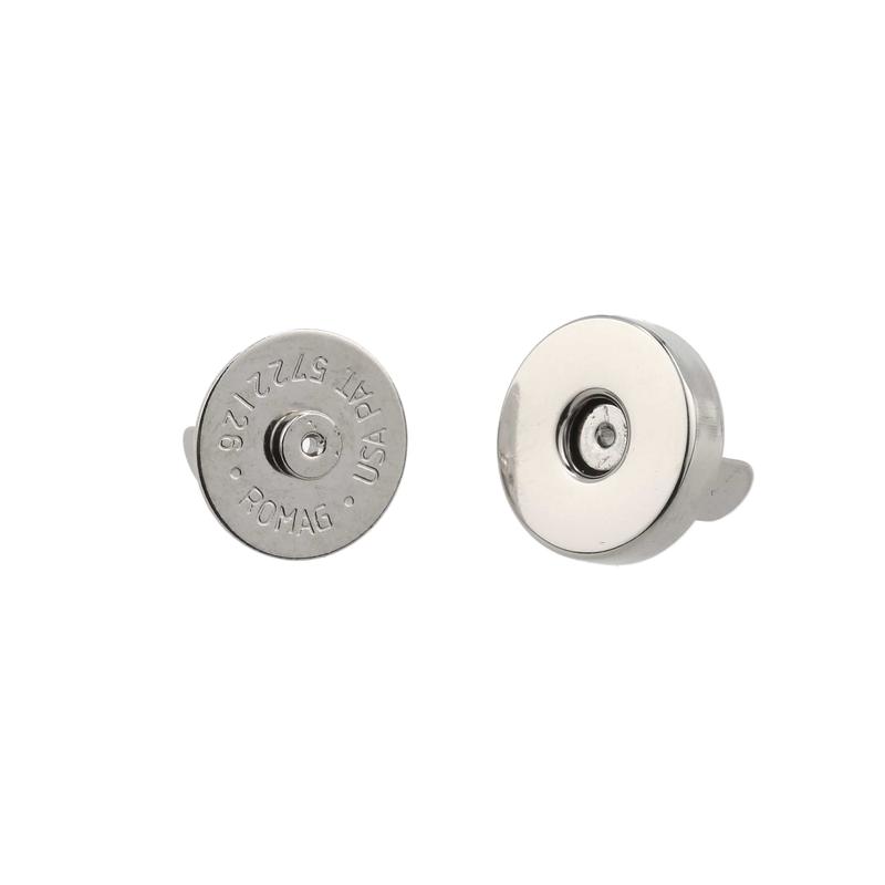 18mm Nickel, Thin Profile Magnetic Snap, Steel