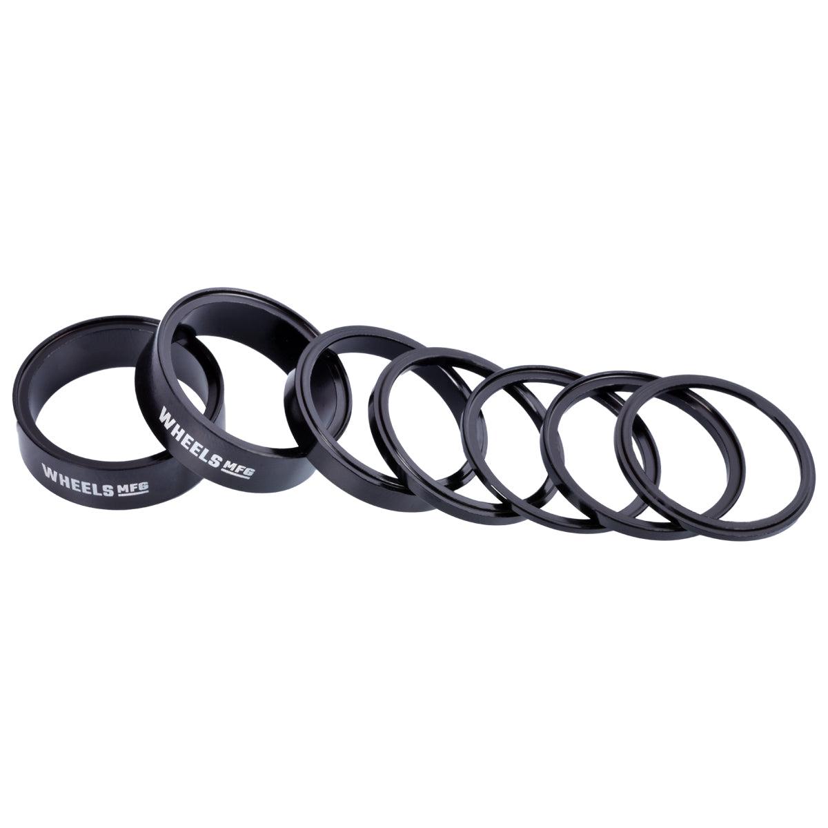 StackRight Aluminum Headset Spacer Pack - Black - Default Title
