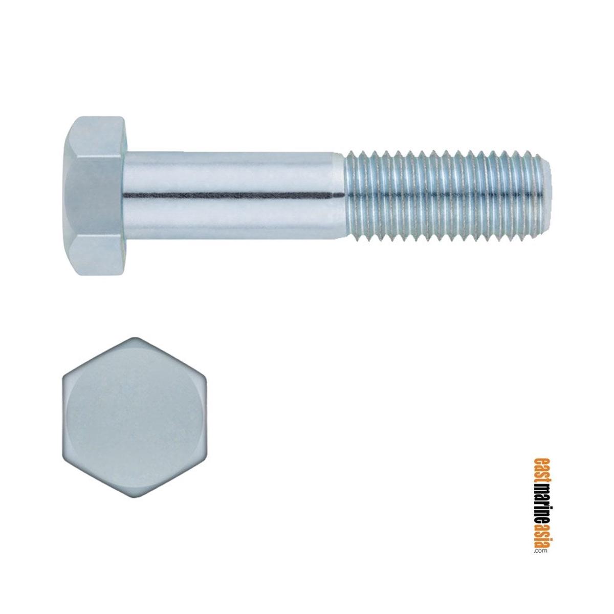 Stainless Steel 316 Bolt Hexagon Head - Half Thread (DIN 931) - M8 X 200 mm | Pack of 1 | Pack (111896)