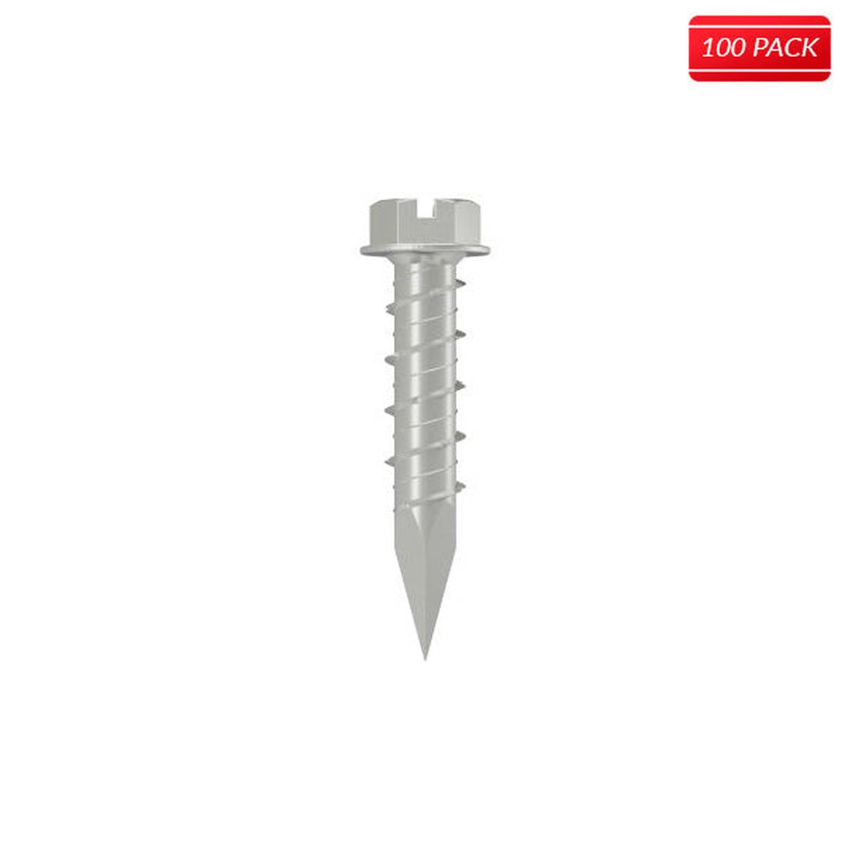 Titen Stainless-Steel Concrete and Masonry 1/4 x 2 3/4 Hex Head Screw 100 QTY.