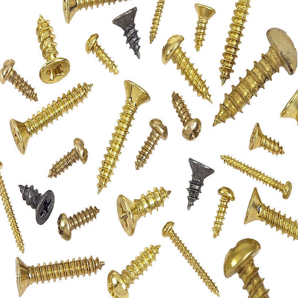 #5 Brass Plated Wood Screw