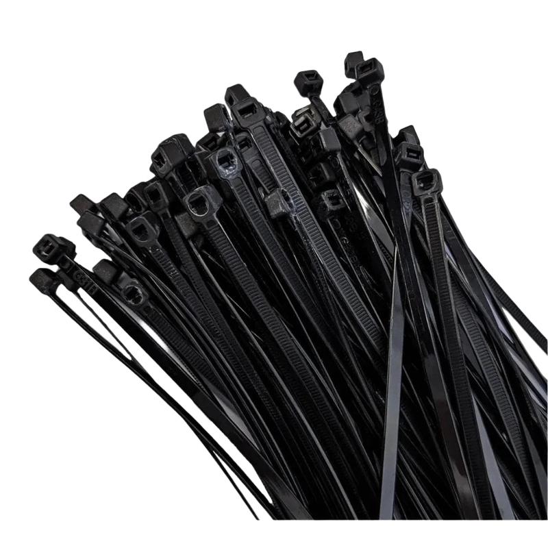 Wadfow 300mm Black Cable Ties - WTEB530048