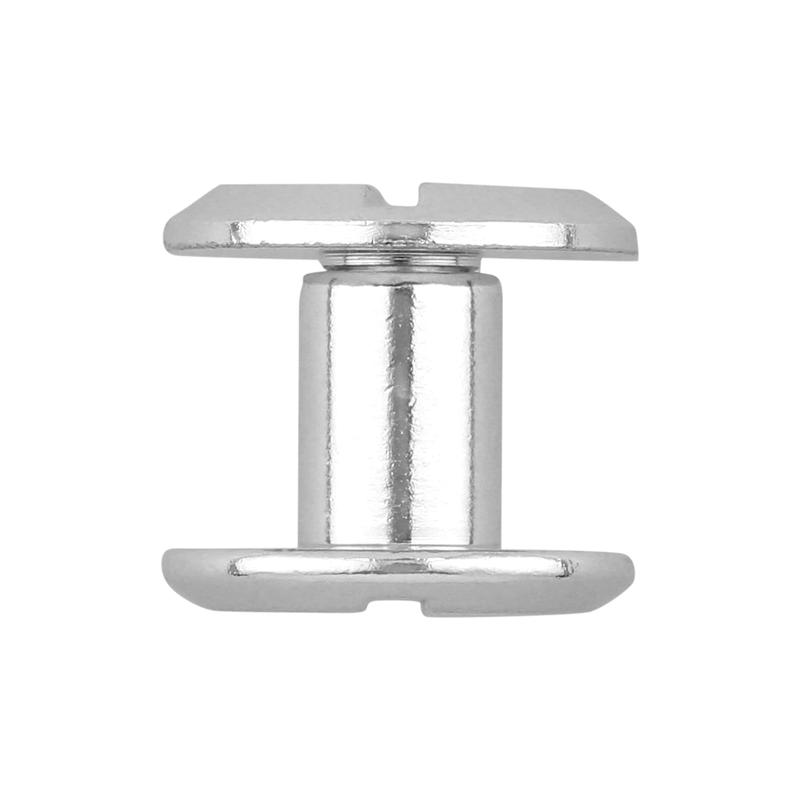 1/4" Shiny Nickel, Flat Top Chicago Screw, Solid Brass PK10