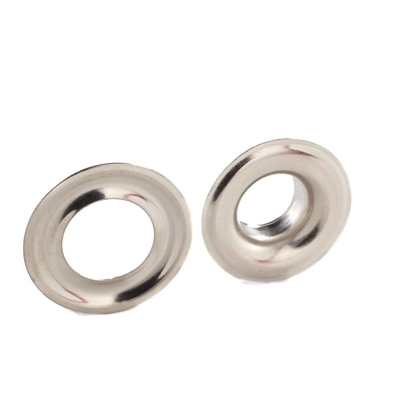 #2 Nickel, Grommet with Washer, Soild Brass - 12 pk