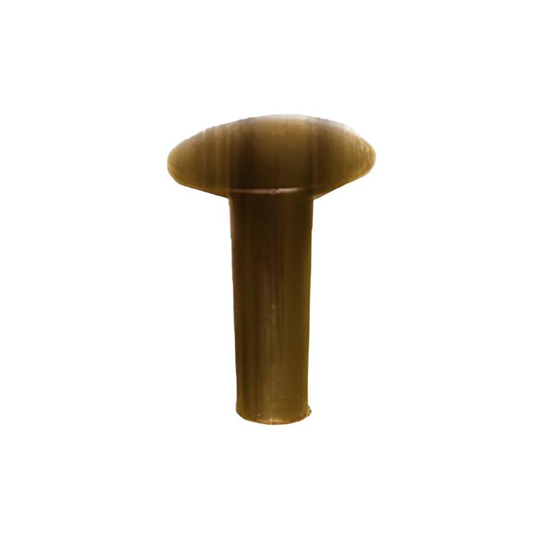 8/16" Antique Brass, 7/16" Head Diameter Tubular Rivet, Steel, 24-pack
