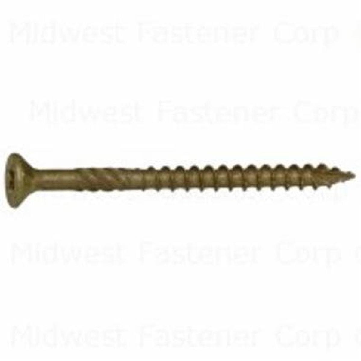 SaberDrive 53297 Deck Screw, #9 Thread, 2-1/2 in L, Bugle Head, Star Drive, Steel, XL1500-Coated, 880 PK