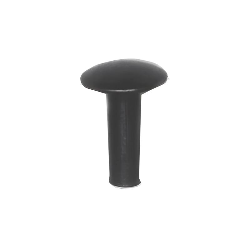8/16" Gunmetal, 7/16" Head Diameter Tubular Rivet, Steel, 24-pack