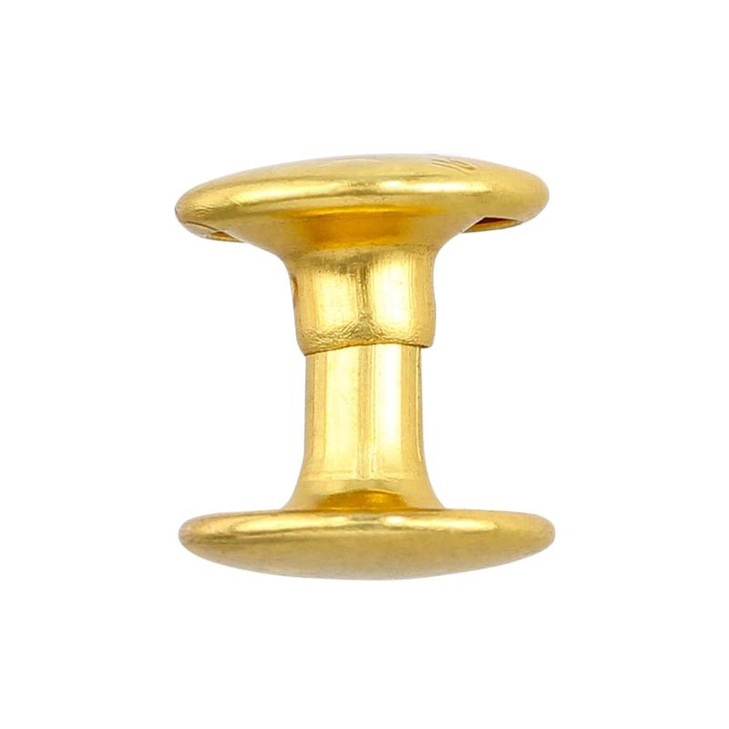 8mm Gold, Double Cap Jiffy Rivet, Iron - PK100