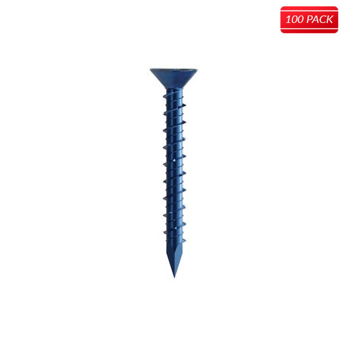 Titen Concrete and Masonry 1/4 x 2 1/4 Phillips Flat Head Screw 100 QTY.