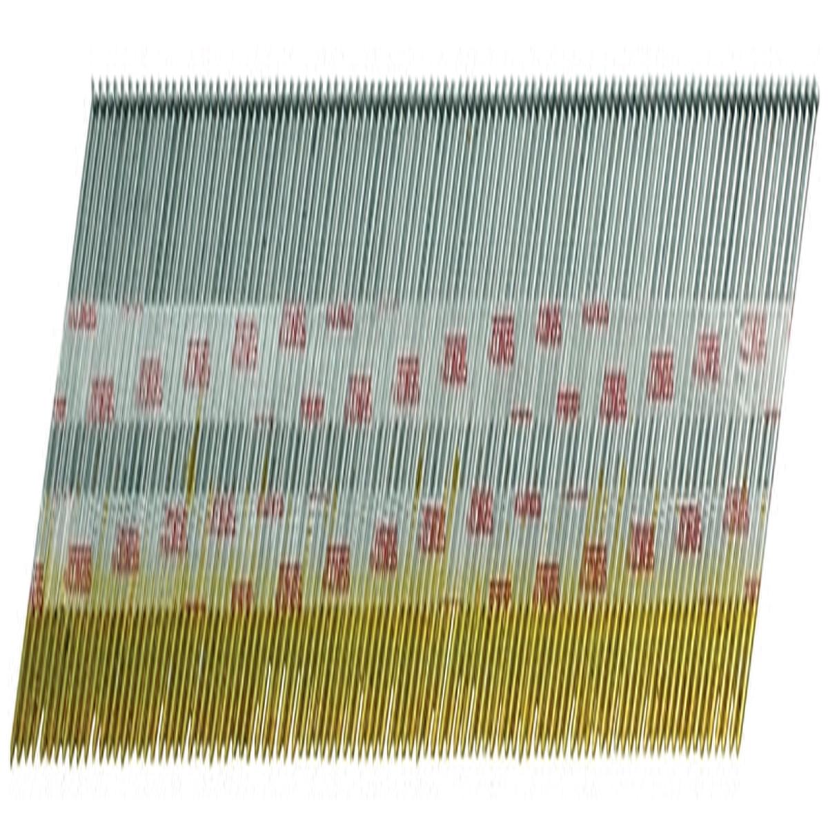 Senco DA25EAB Series Finish Nail, Glue Collation, 2-1/2 in L, 15 ga, Galvanized Steel, Brad Head, Smooth Shank