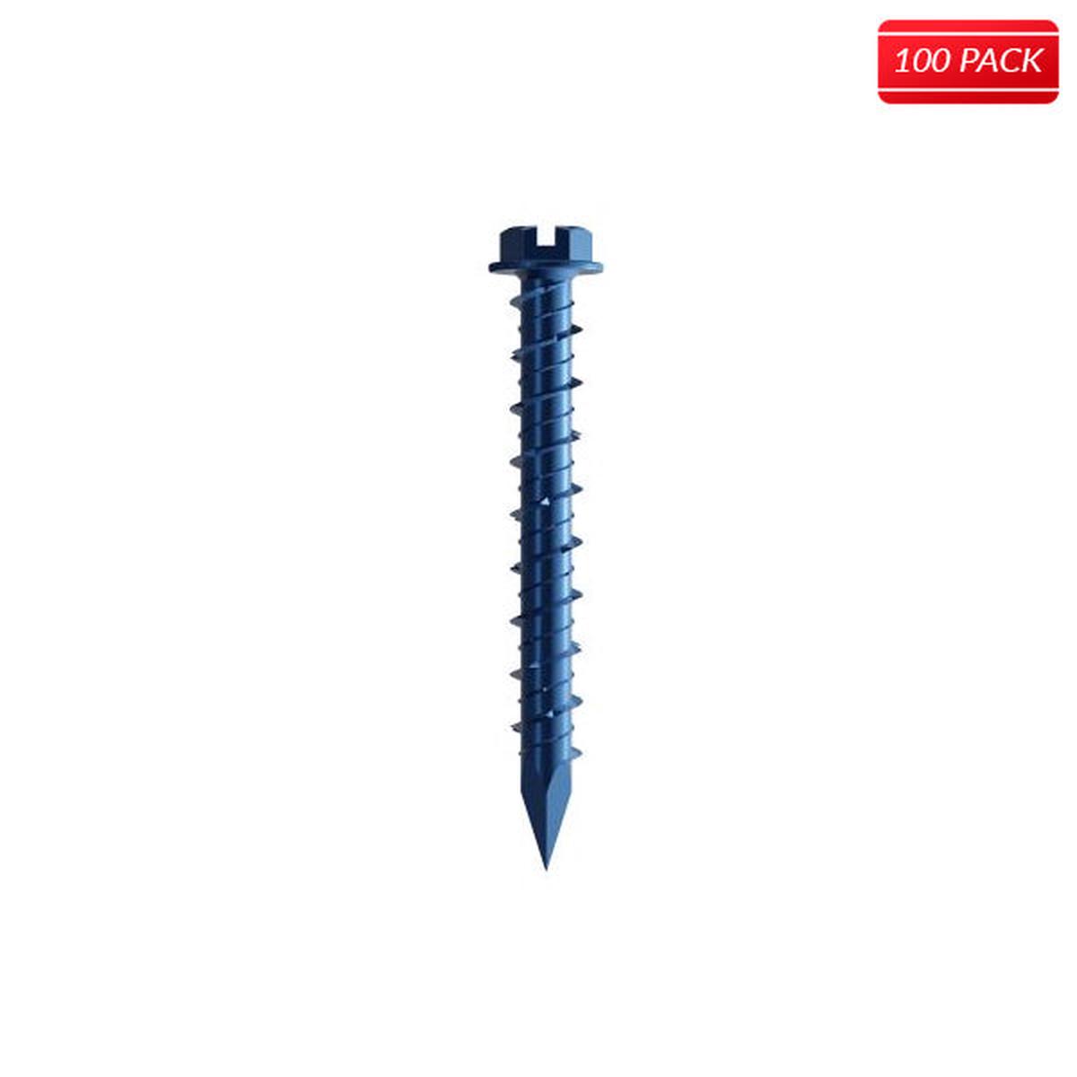 Titen Concrete and Masonry 1/4 x 2 1/4 Hex Head Screw 100 QTY.
