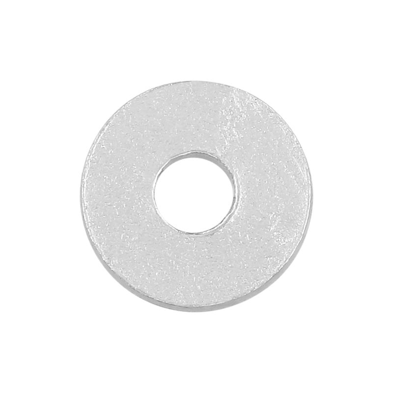 1/4" Nickel, 10mm Diameter Washer, Steel, 12 pack