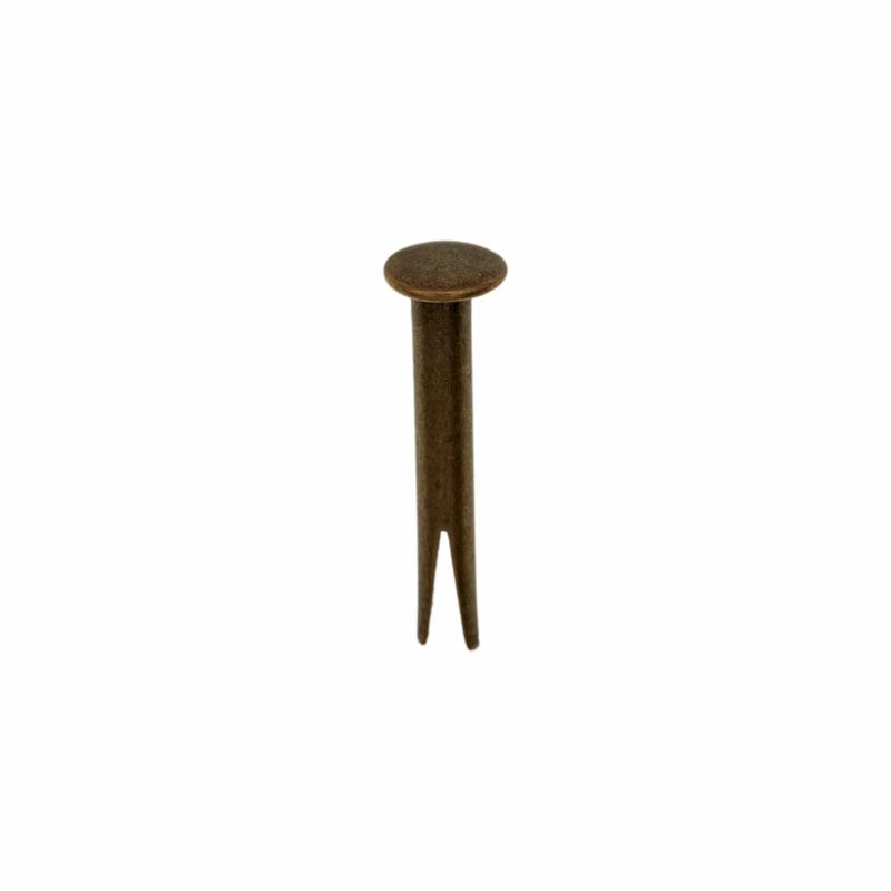 12/16" Antique Brass, Split Rivet, Steel- 24 pk