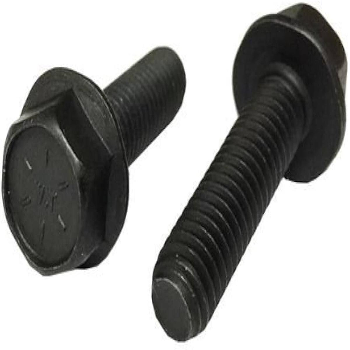 1/4"-20 x 1/2" Grade 8 Flange Frame Bolt Plain Black