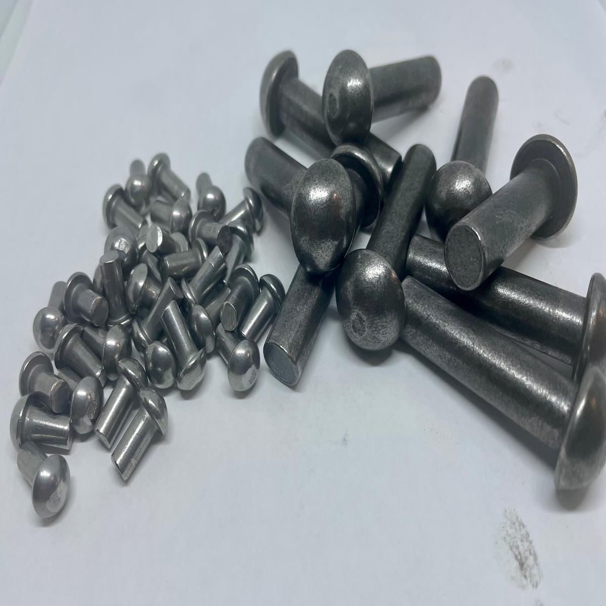 1/8" x 1/2" Round Head Steel Rivets
