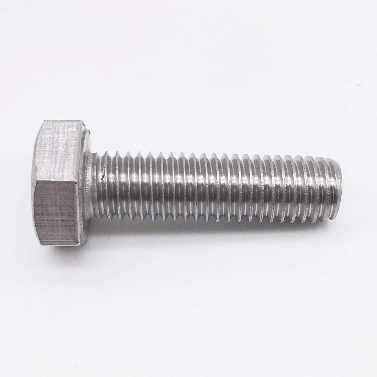 M8 X 1.25 X 35 Left hand Thread Metric Hex bolt 18-8 Stainless Steel (pkg of 5 )