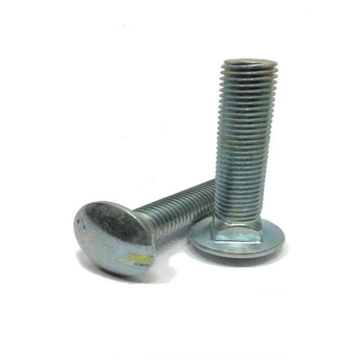 (QTY 550) 7/16"-14 x 1-1/2" Carriage Bolt Zinc Plated Grade 5 Full Thread Bulk Box