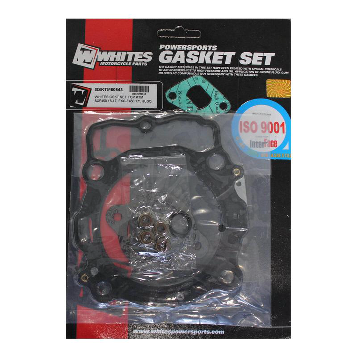 Whites Top Gasket Set KTM SXF450 \16-\17, EXC-F450 \17, Husqvarna