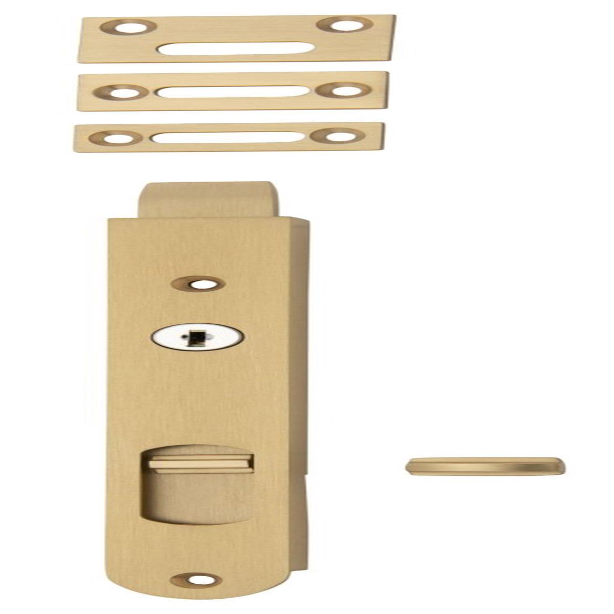 IVER Locking Flush Bolt- Multiple Finishes Available - Brushed Brass | 200mm